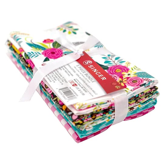 SINGER Modern Floral Designed by Denise Palmer Cotton Fabrics Bundle